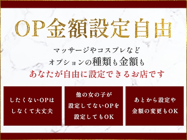 当店ではオプションの種類や金額も自由に設定できます。(大和ナデシコ~人妻M性感~:奈良/デリバリーヘルス)