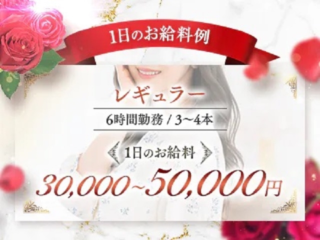 1日のお給料例6時間勤務で30,000円~50,000円♪(Sweet Room~スイート ルーム~:広島/メンズエステ(一般エステ))